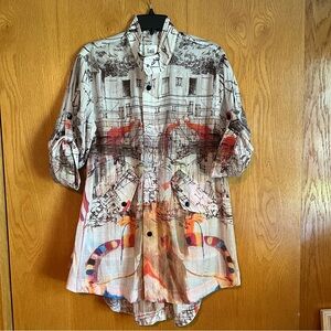 Luii size small printed lightweight jacket